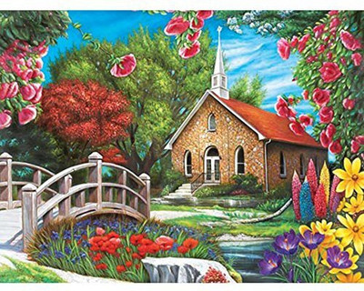 

Lafayette Puzzle Factory Puzzle Collector Art 1000 Piece Puzzle - Serenity Church(1000 Pieces)
