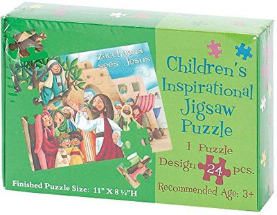 

Dicksons Zacchaeus Sees Jesus 11 x 8 Cardboard 24 Piece Childrens Puzzle and Devotion(24 Pieces)