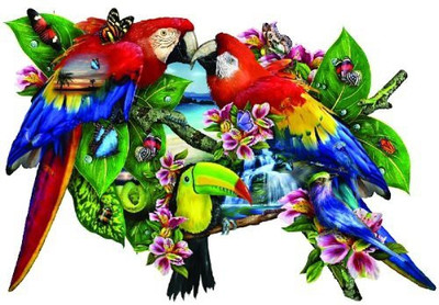 

SunsOut Parrots in Paradise 1000 pc Jigsaw Puzzle(1000 Pieces)