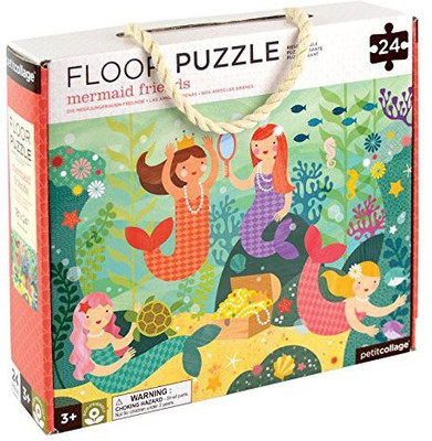 

Petit Collage Floor Puzzle, Mermaid Friends, 24 pieces(24 Pieces)