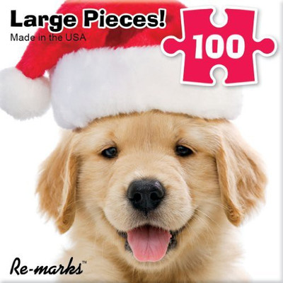 

Re-Marks Jigsaw Puzzle 100 Pieces 10 inches x 10 inches Holiday Dog Santa(100 Pieces)