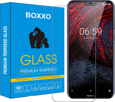 Boxxo Tempered Glass Guard for Nokia 6.1 Plus(Pack of 1)