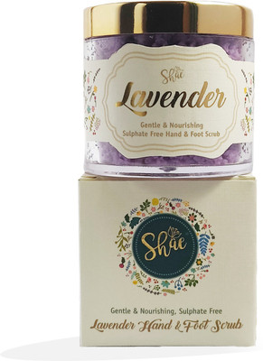 

Shae Lavender Hand & Foot Scrub Sulphate Free All Natural Cleansing Exfoliation | Soften dry rough skin and cuticles naturally with lavender essential oil Lavender Age defying hand and foot scrub and mask with anti aging, cleaning & anti wrinkle ingredien