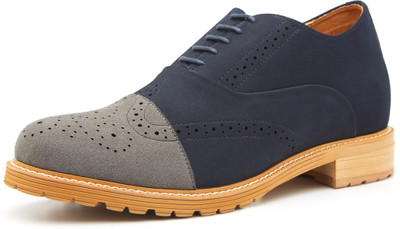 

VETO Elevator Shoes Brogues For Men(Navy, Grey, Navy blue-grey