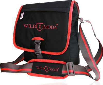 

Wildmoda Men & Women Casual Black, Red Polyester Messenger Bag