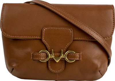 

Hidesign Women Formal Tan Genuine Leather Sling Bag