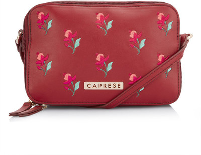 

Caprese Women Casual Red PU Sling Bag