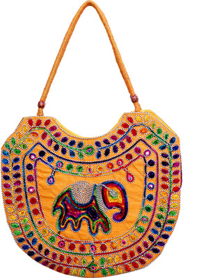 

Interlane Girls Casual Yellow Cotton Shoulder Bag