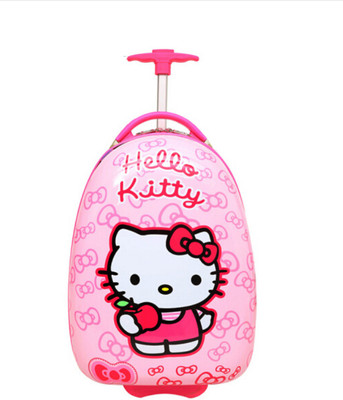 

GOCART Carton Printed Children Trolley Bag With Telescopic Handle , Size 16" Inch Small Travel Bag - 16 Small Travel Bag - 16(Pink)