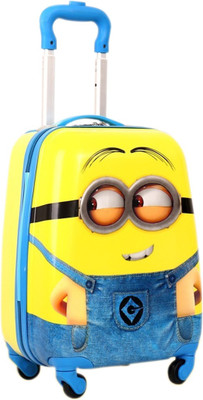 

GOCART 18" Inch Minion Pattern 4 wheeled suitcase for kids Children suitcase kid luggage Travel Trolley Bag Cabin Luggage Small Travel Bag(Yellow)
