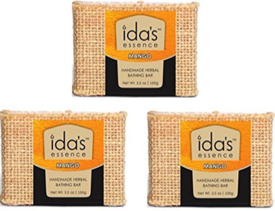 

Ida's Essence Handmade Bathing Bar - Mango - Rejuvenate (Pack of 3)(300 g, Pack of 3)