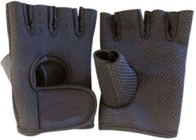 

Generic Gym Gloves Men Women Body Building Half Finger Fitness Gloves with padded cushion Gym & Fitness Gloves (, Black