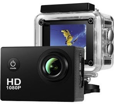 

Spring Jump 1080P Action Camera 12Mp 1080p Wide Angle Lens Waterproof Sports Camera Sports and Action Camera(Black, 12 MP)