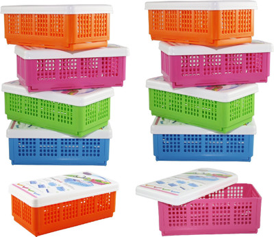 

CSM Baskets For Medicine Cosmetic Fridge Small Stuff - Small Storage Basket(Pack of 10)