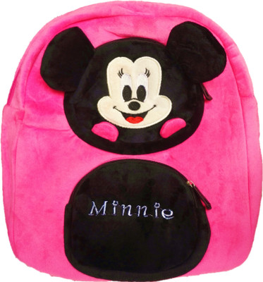 

ToyJoy Minnie mouse 3 compartment cartoon school bag 35cm for kids /girls - 35 cm(Pink)