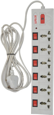 ALPHA.SM 6 Socket Surge Protector (White) 6 Socket Surge Protector(White)
