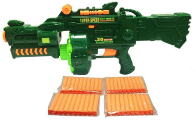 

Pacific Toys Blaze Storm Soft Foam Bullet Fully Automatic Gun with Super Speed Shooting ,Green(Multicolor)