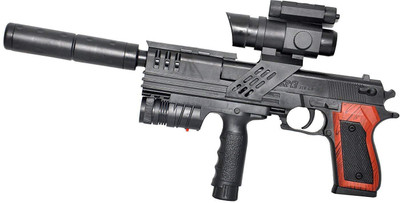 

Toyshine 18 Inches BB Gun Toy with Silencer, Laser, Torch(Black)