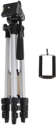 Spring Jump 110 Adjustable Head Aluminum Extendable Camera-Tripod With Bag Tripod?? Tripod(Silver, Supports Up to 2000 g)