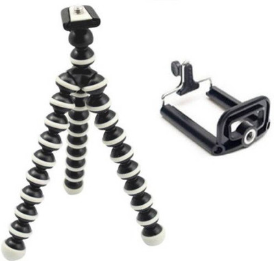 

BREEL Flexible Octopus Gorilla Pod Tripod + Mobile Holder Clip Tripod Kit, Monopod Kit Flexible with Mount & Long screw Tripod Kit (Black, White, Supports Up to 1200 g) Tripod Tripod(Multicolor, Supports Up to 2500)