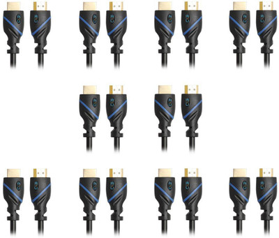 

CE TV-out Cable High Speed HDMI Cable (1.5 Feet) with Ethernet Supports 1.4 30AWG, 3D and Audio Return, UltraHD 4K Ready Cable, (10 Pack)(Black, For TV, 0.5 m)