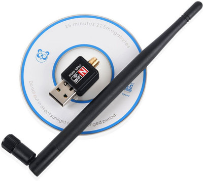 

HilGar USB Wireless Wifi Dongle Adapter With Antenna 2.4GHz 600mbps 802.11N USB Adapter(Black)
