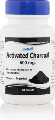 

HealthVit Activated charcoal 500 mg 60 Tablets(500 mg)