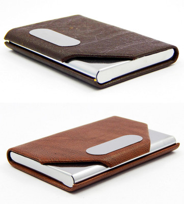 

ELS Men Casual Multicolor Artificial Leather Card Holder(1 Card Slot), Brown