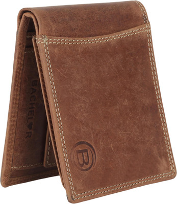 

BACHELOR Men Formal Tan Genuine Leather Wallet(6 Card Slots), Brbc42