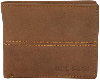 

Hidestitch Men Casual Tan Genuine Leather Wallet(9 Card Slots), Tan -03