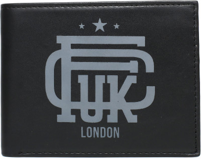 

French Connection Men Casual Black Genuine Leather Wallet(6 Card Slots)
