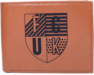

French Connection Men Brown Genuine Leather Wallet(6 Card Slots), Tan