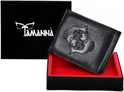 

Tamanna Men Black Genuine Leather Wallet(1 Card Slot)