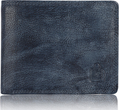 

Le Craf Men Casual Blue Genuine Leather Wallet(7 Card Slots), Blue-02
