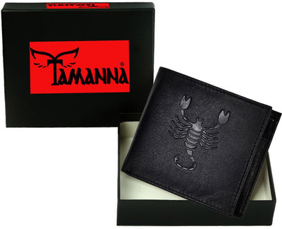 WalletLee Men Black Genuine Leather Wallet(1 Card Slot)