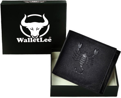 

WalletLee Men Casual Black Genuine Leather Wallet(1 Card Slot)