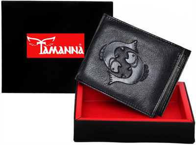 

Tamanna Men Black Genuine Leather Wallet(1 Card Slot)