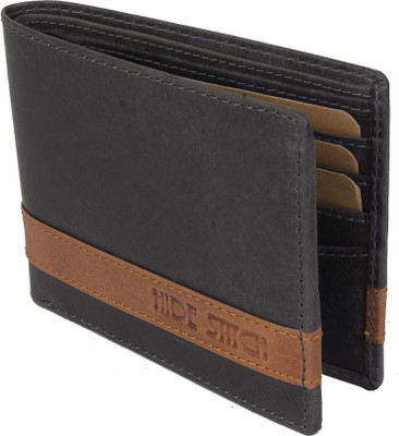 

Hidestitch Men Casual Brown Genuine Leather Wallet(7 Card Slots), Blue-07;tan-01
