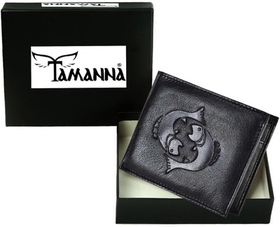 

Tamanna Men Black Genuine Leather Wallet(1 Card Slot)