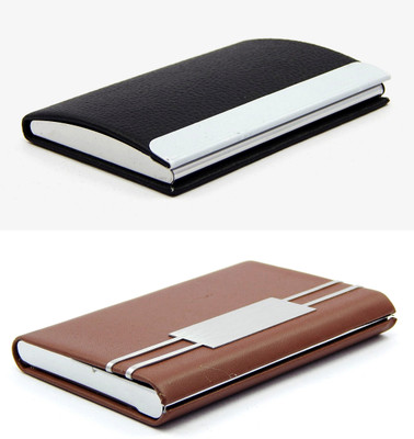 

ELS Men Casual Black, Brown Artificial Leather Card Holder(8 Card Slots)