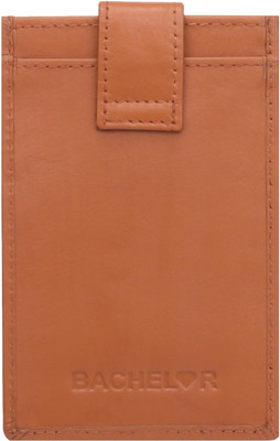 

BACHELOR Men Casual Tan Genuine Leather Card Holder(4 Card Slots), Brbc54