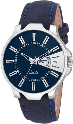 

FASHION POOL DATE & DAY DISPLAY ANALOG DIAL MULTI FUNCTION COOL WATCH HAVING BLUE LEATHER BELT WATCH Watch - For Boys