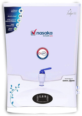 NASAKA Tulip S1 8 L RO + UF Water Purifier(White) at flipkart