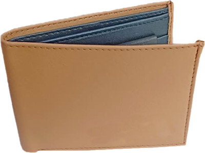 

STYLE BEACH Men Casual Beige Genuine Leather Wallet(6 Card Slots), Brown