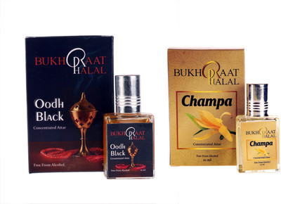 

RACKDACK Bukhraat Halal Oriental Treat Alcohol free Champa & Oudh Black Floral Attar(Musk Arabia)