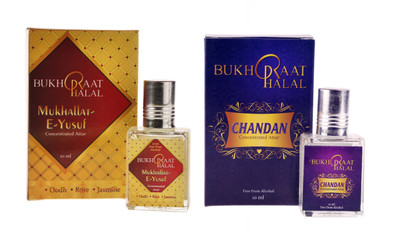 

RACKDACK Bukhraat Halal Oriental Treat Alcohol free Chandan & Mukhallat-E-Yusuf Floral Attar(Musk Arabia)