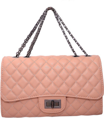 

REYU pink quilted bag Shoulder Bag(Pink, 5 L)
