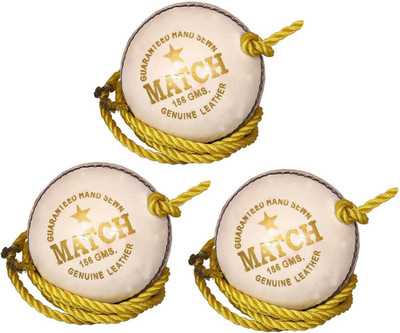 

Diablo Sports Leather Match Practice Hanging Cricket Ball White Pack of 3 Cricket Training Ball(Pack of 3, White)