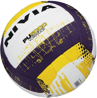 

Nivia PU 5000 Volleyball - Size: (Pack of 1, Multicolor, Yellow;white