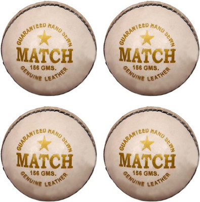 

Diablo Sports Leather Match Cricket Ball White Pack of 4 (2Part) Cricket Leather Ball(Pack of 4, White)
